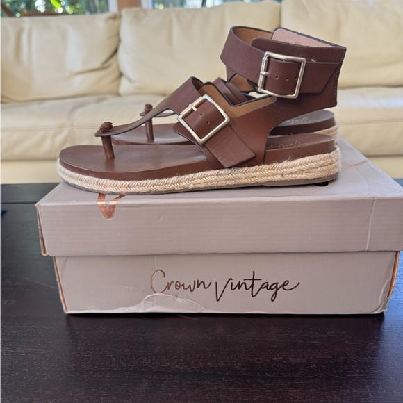 Crown Vintage Brown Sandals for Women - Picture 2 of 6